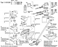 Bosch 0 603 231 860 P 800 SL Combi Batt. Grass Shears Spare Parts